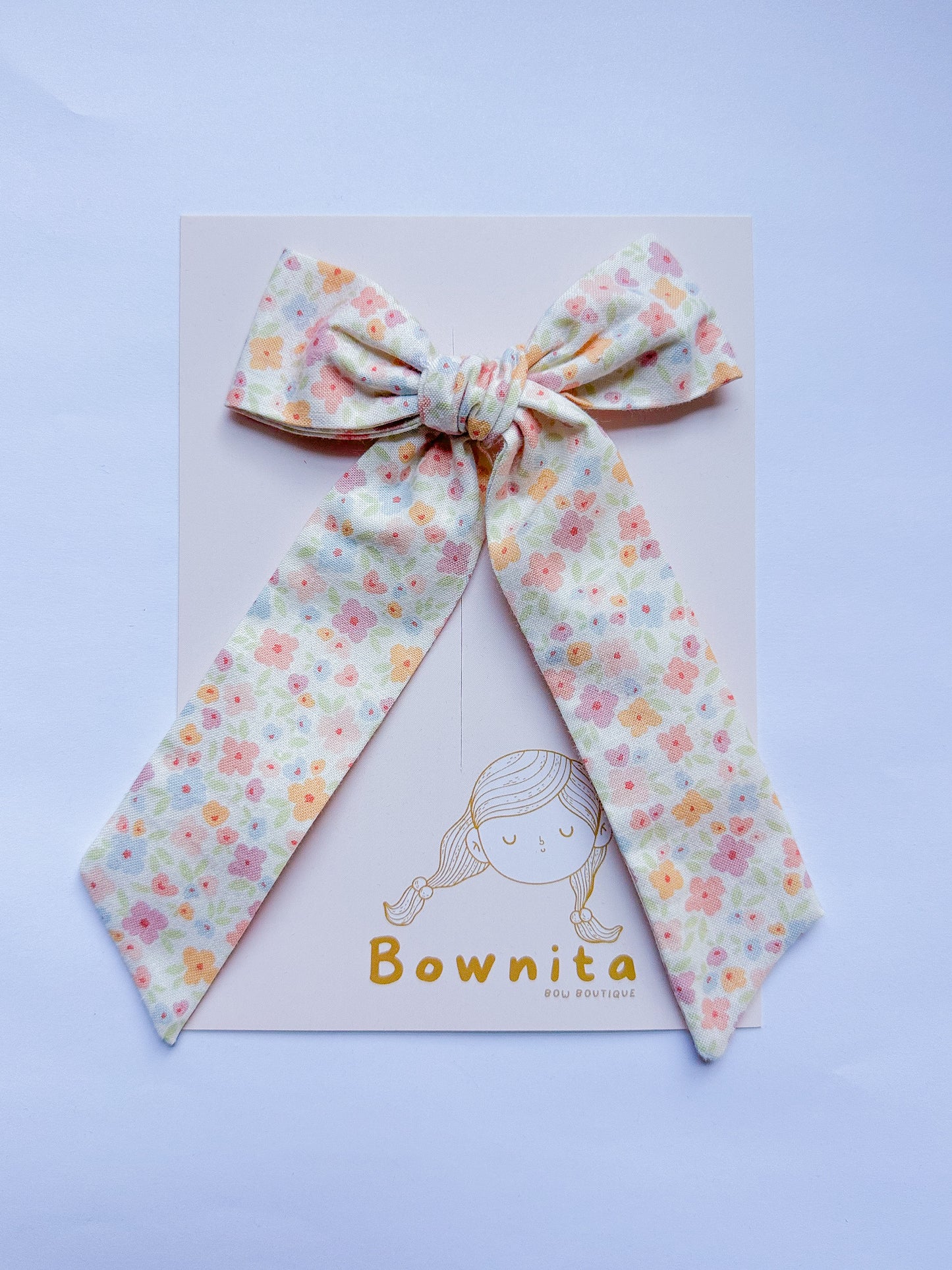 Spring Blooms Tie Long Leg Bow