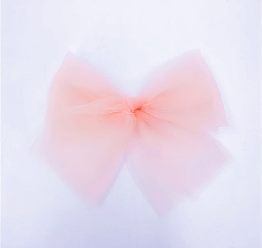 Soft Pink tulle bow