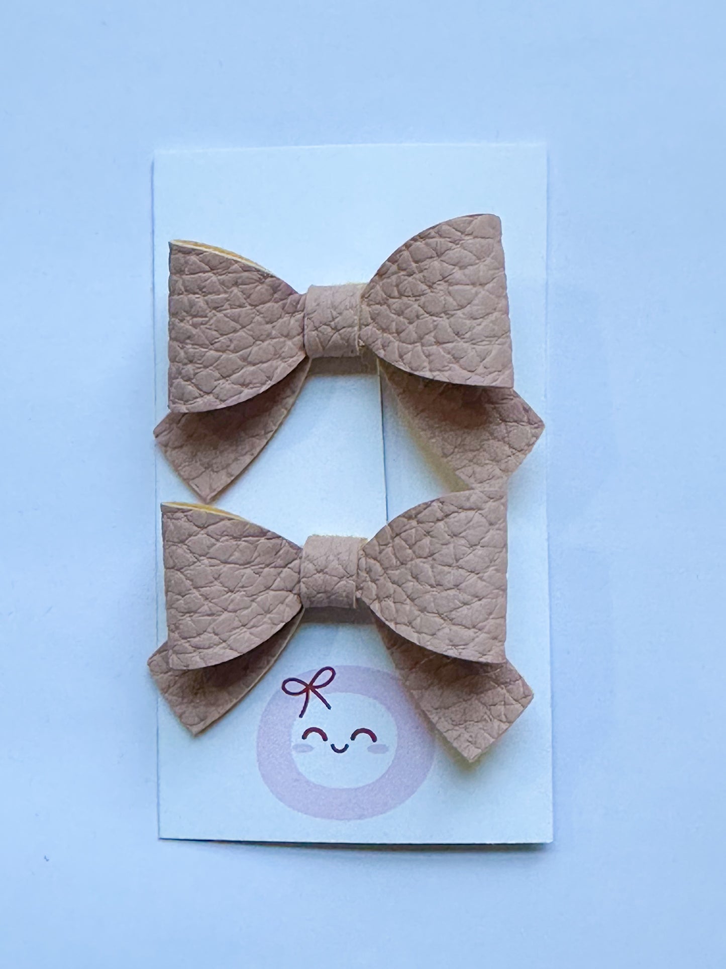 Natural Pink Mini Bow Set