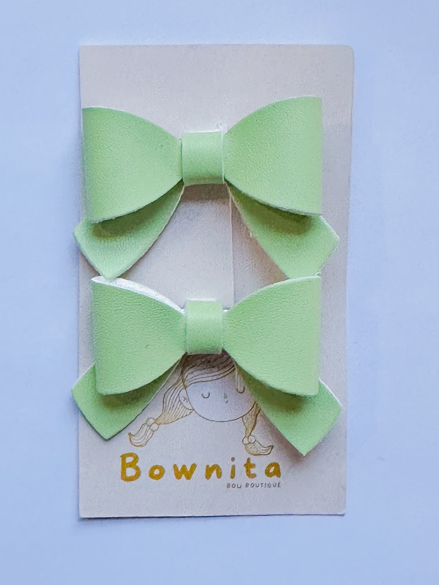 Lime Geen Mini Bow Set