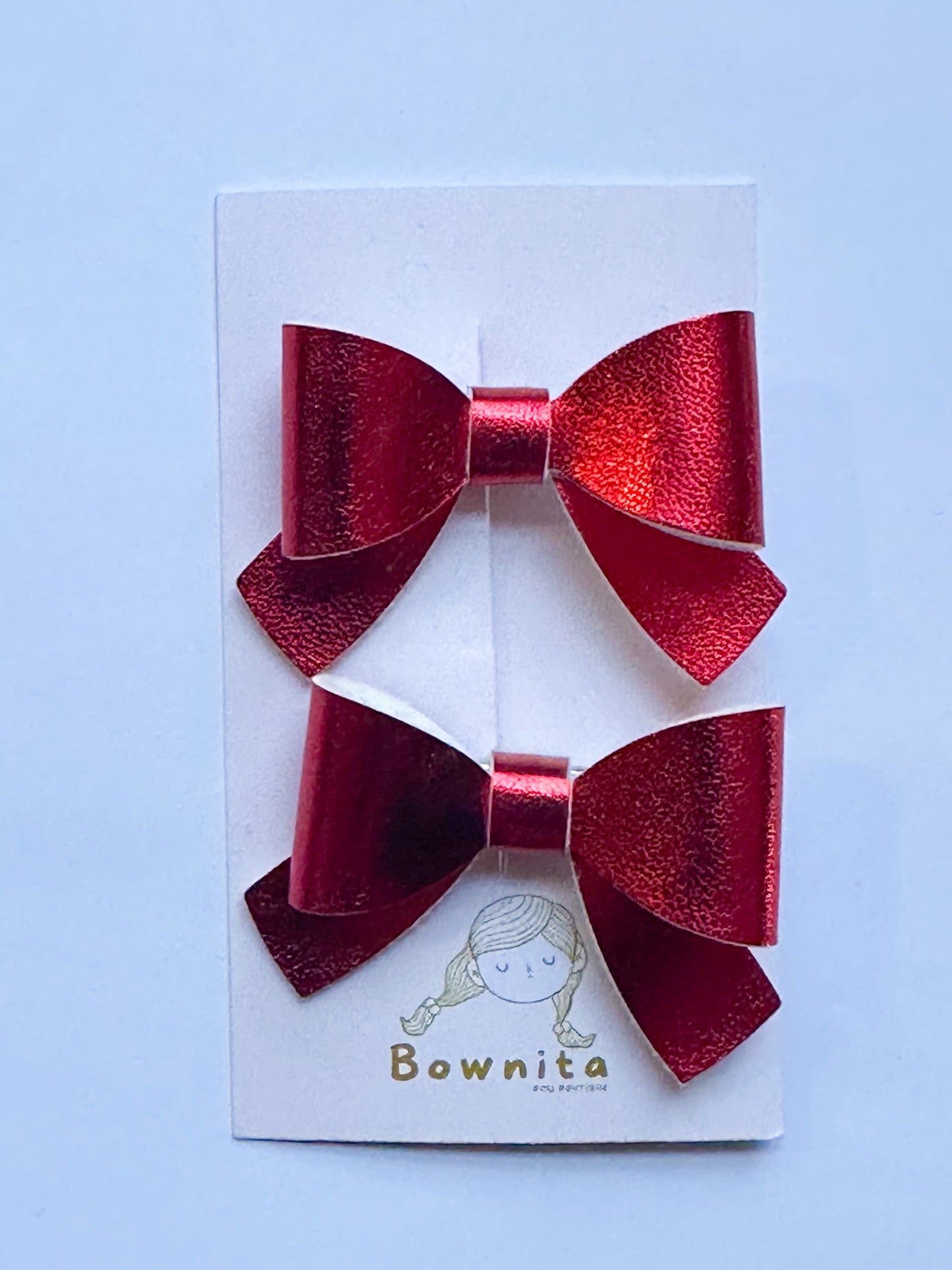 Red Mirror Mini Bow Set