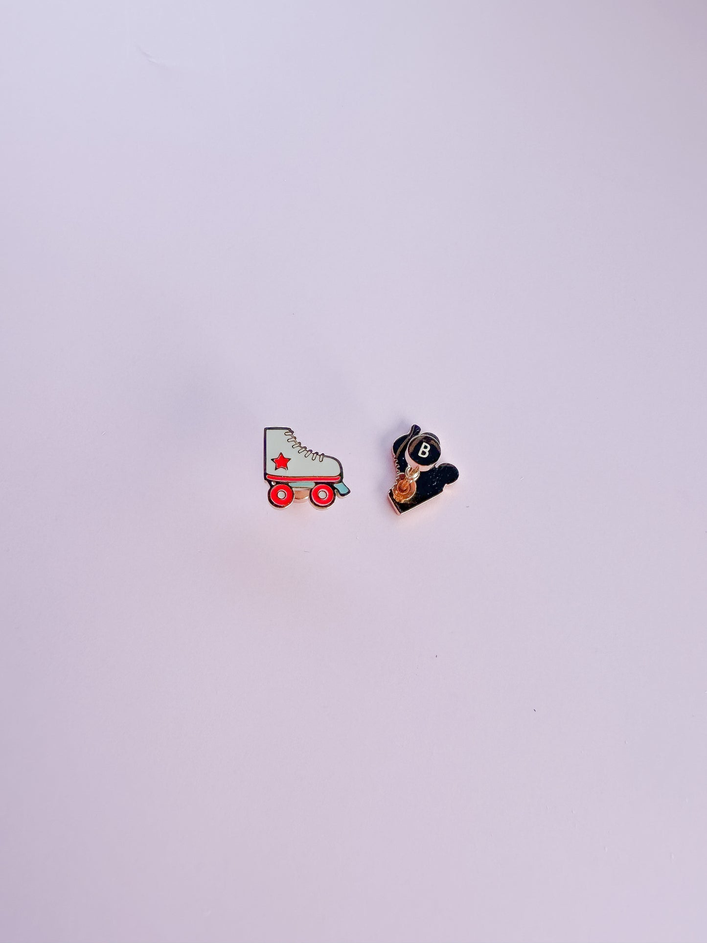 Groovy Roller Skates Flat Back Stud Earrings