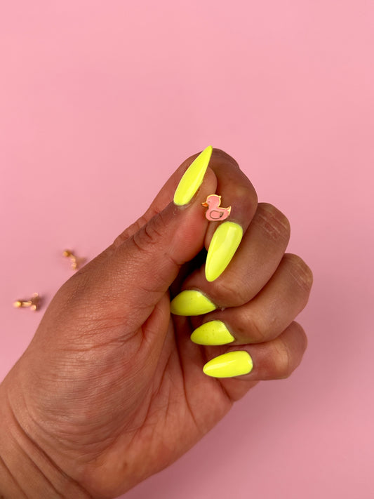 Ducky Stud Flat Back Earrings