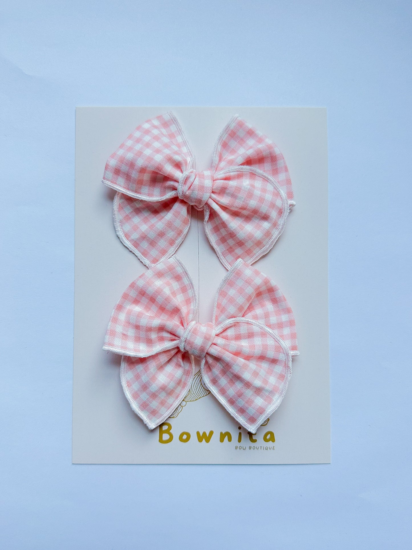 Baby Pink Gingham Piggies