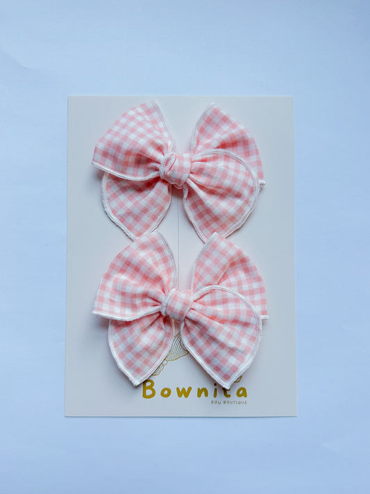 Baby Pink Gingham Piggies