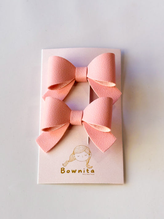 Petal pink 2 bow set