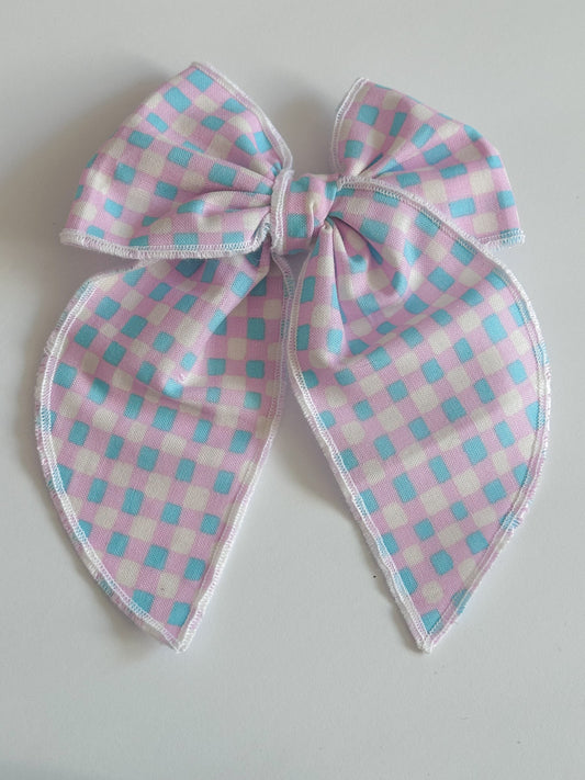 Cute Spring Gingham Large Bow