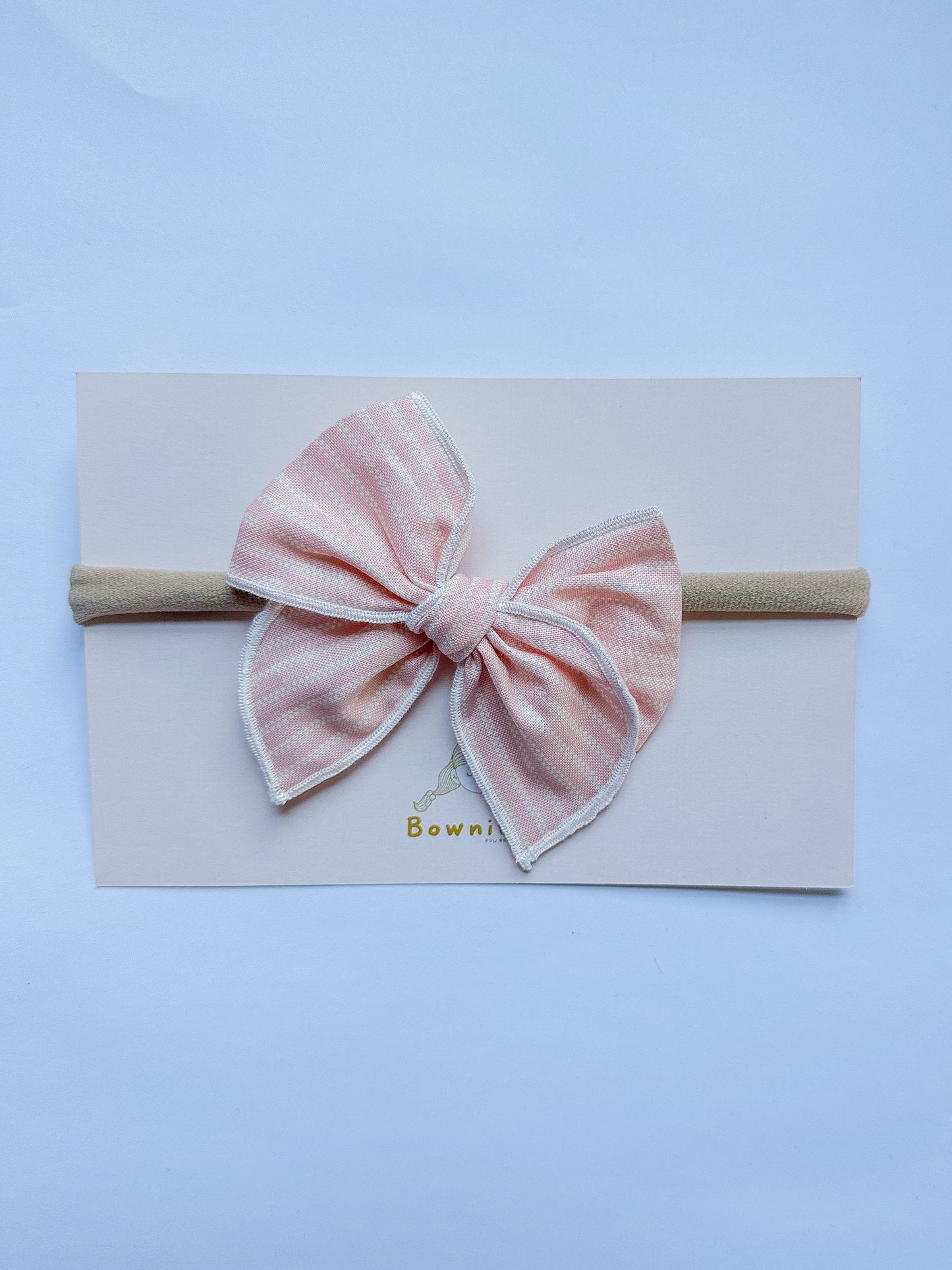 Soft Pink Braided Line Baby Headband