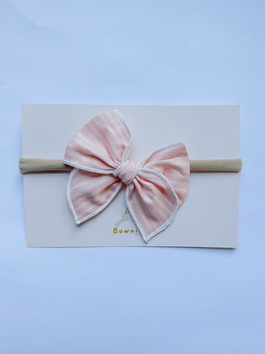 Soft Pink Braided Line Baby Headband