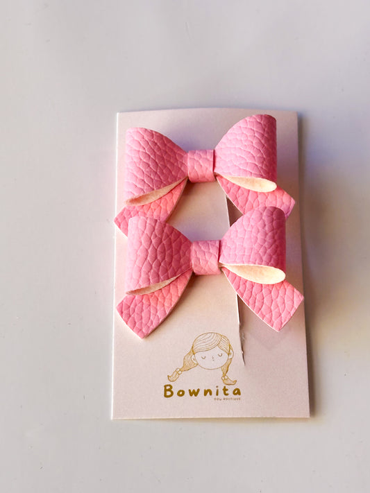 Bubble gum pink bow set