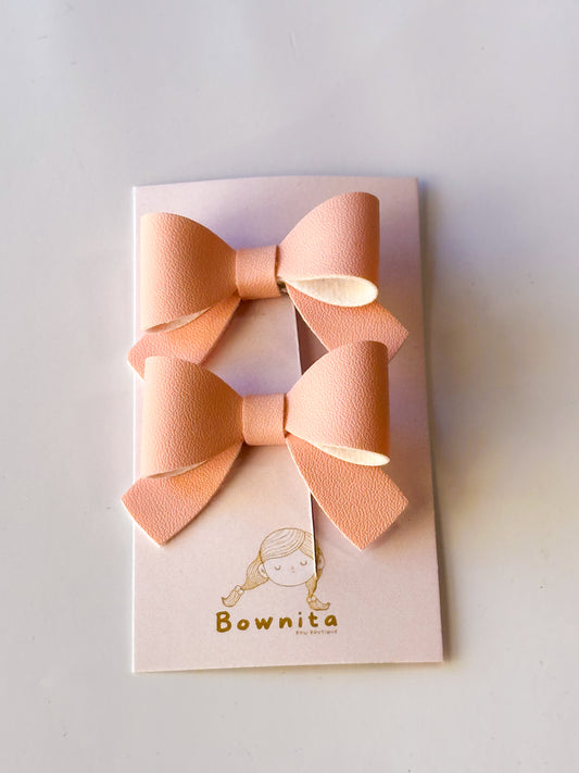 Petal peach bow set