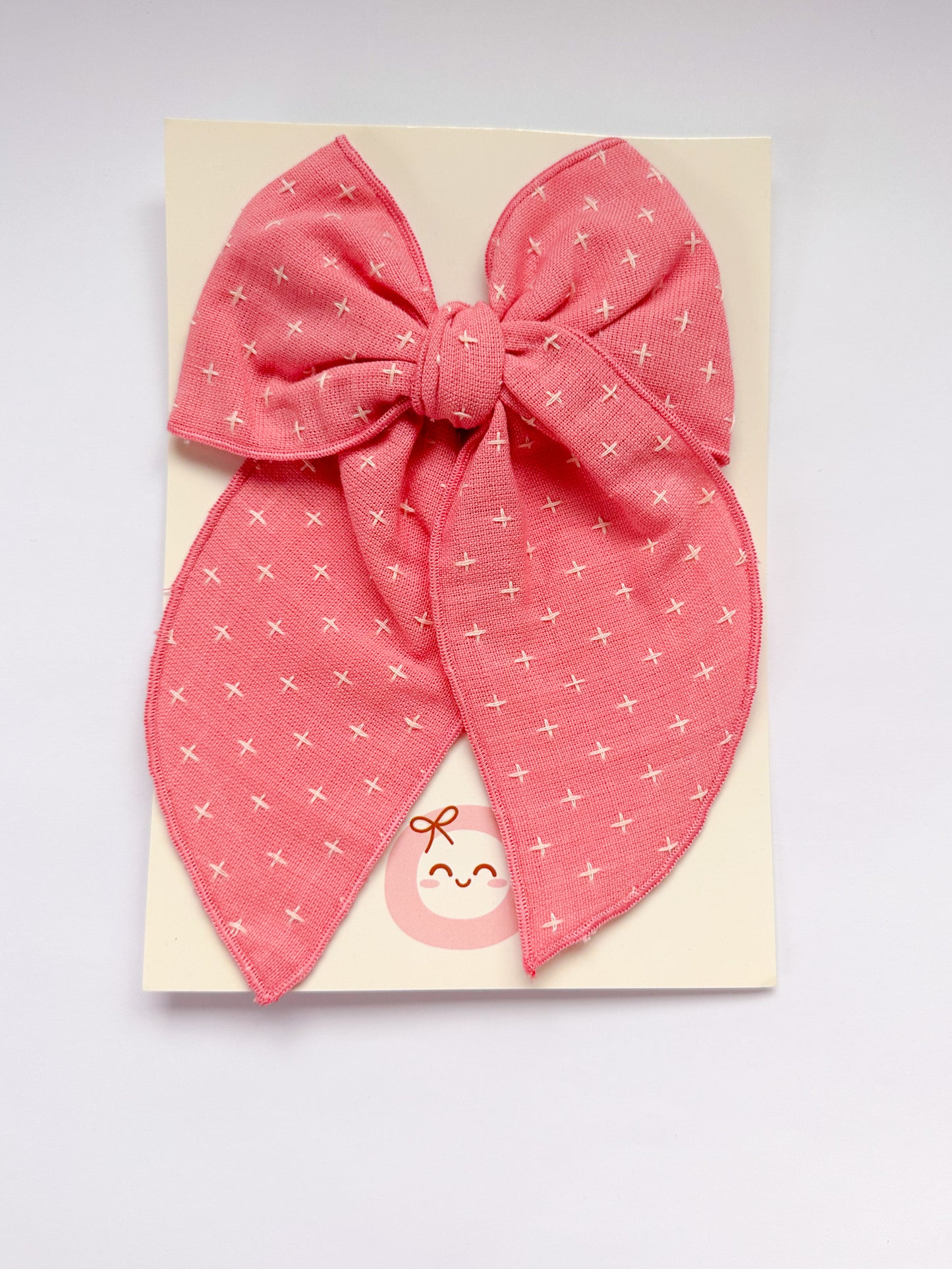 Bubble Gum Pink Linen textured large fable