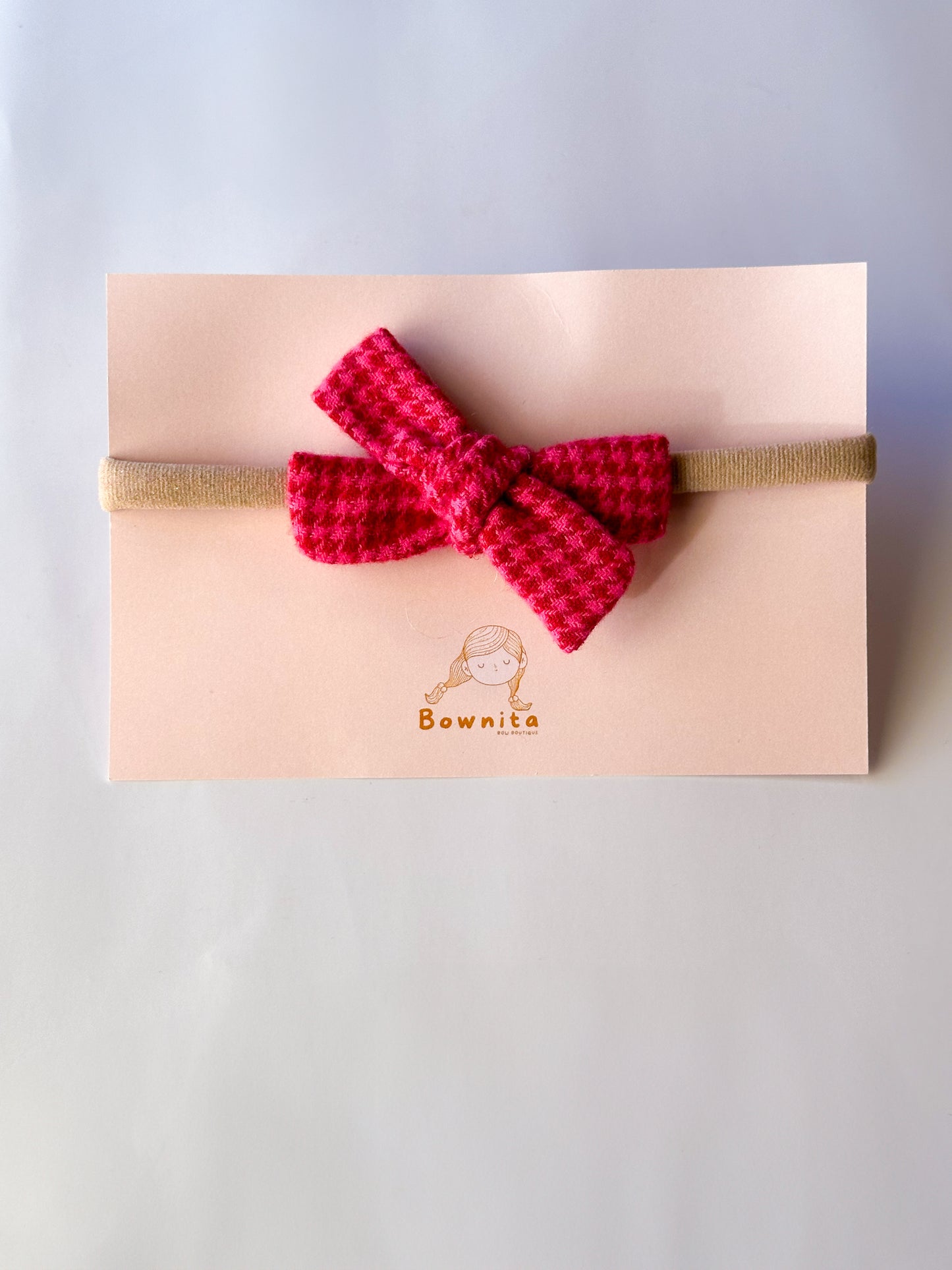 Hot pink Tweed bow