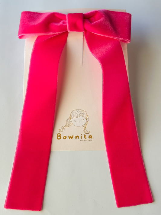 Hot pink velvet 1.5” ribbon