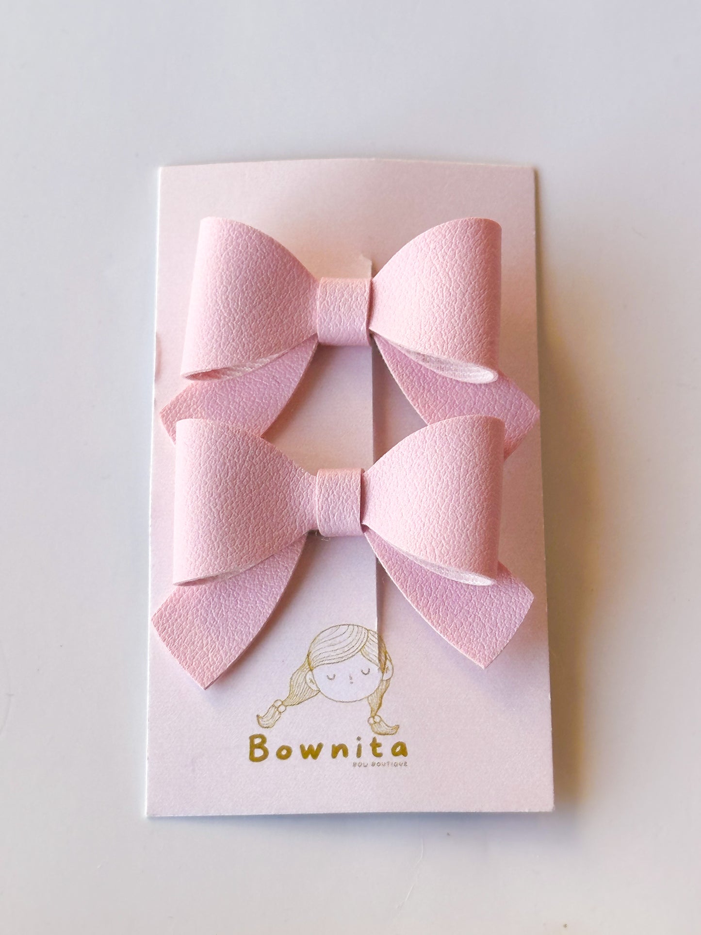 Powder Pink bow set