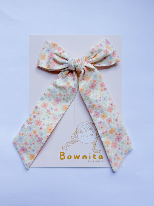 Spring Blooms Tie Long Leg Bow