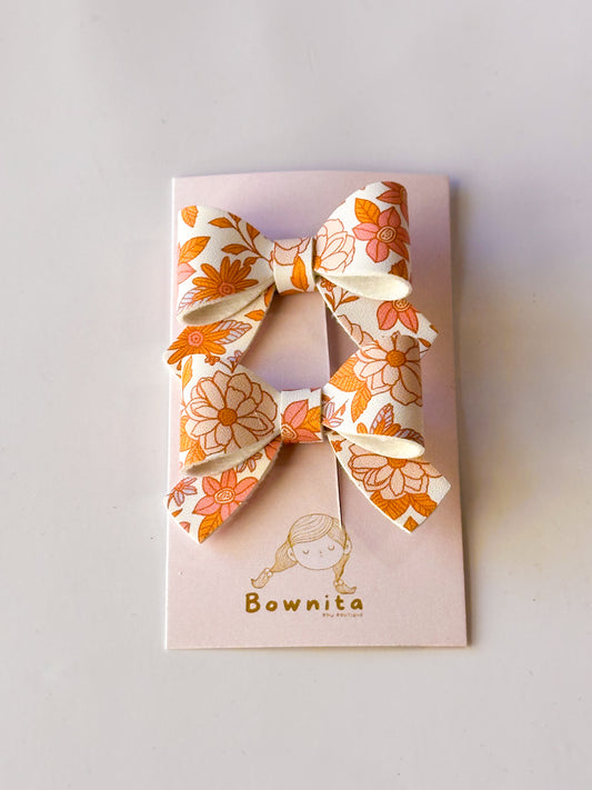 Vintage florals bow set