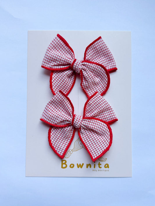 Vintage Red Baby Checked Piggies