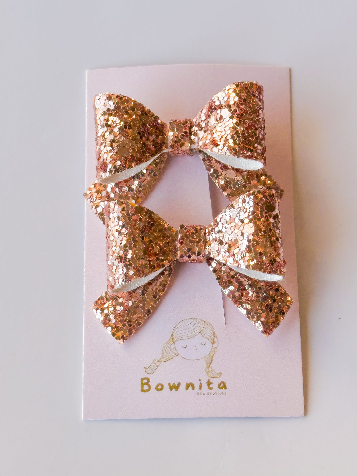 Penny glitter bow set