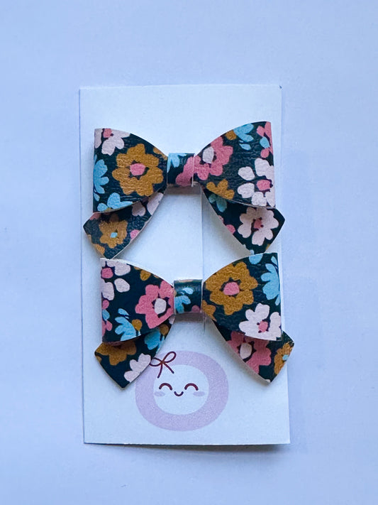 Fall Floral Mini Bow Set
