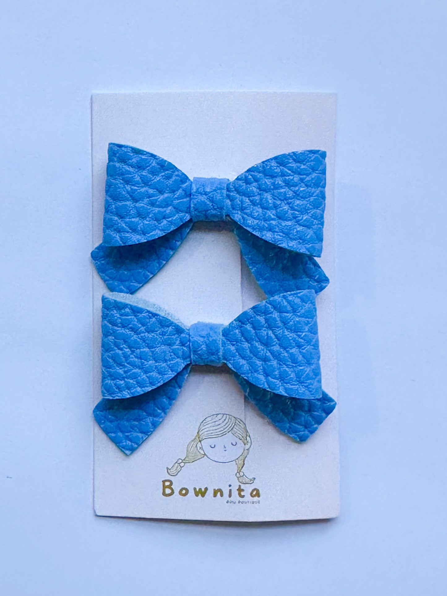 Blues Litchi Matte Mini Bow Set