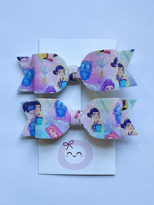 Golden K pop Bow Set