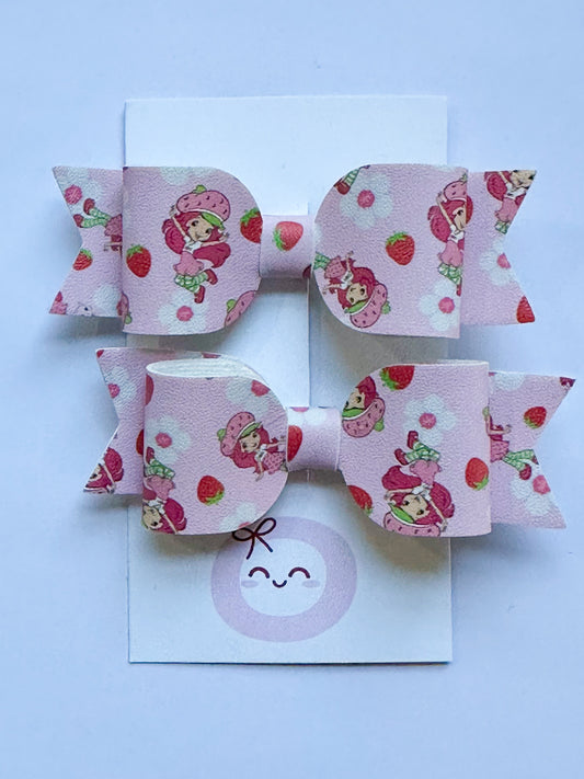 Strawberry girl Bow Set
