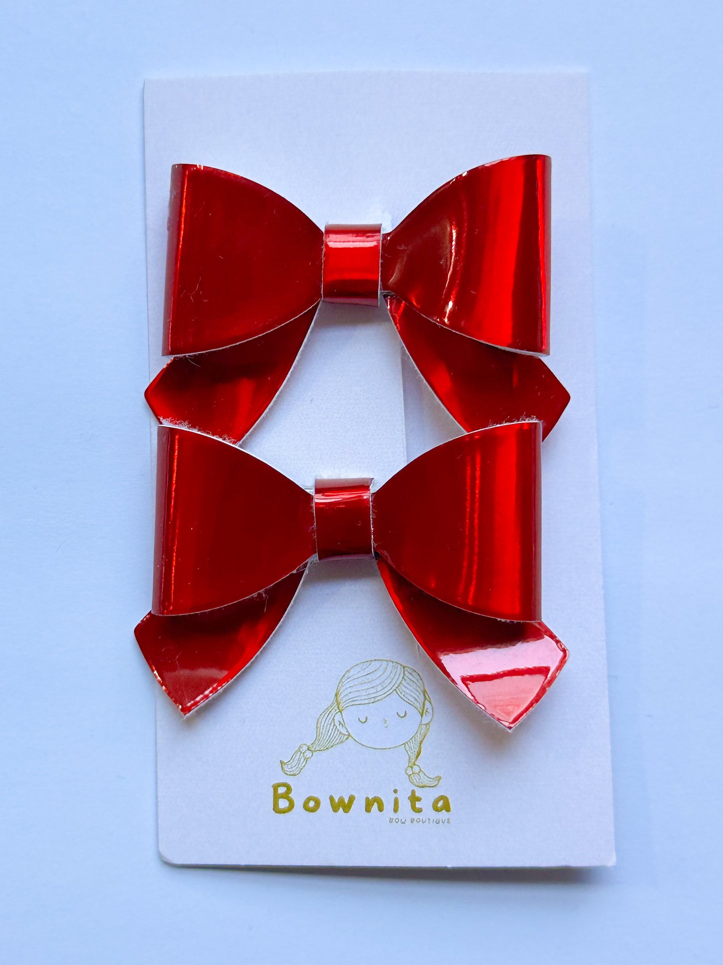 Red Vinyl Mini Bow Set